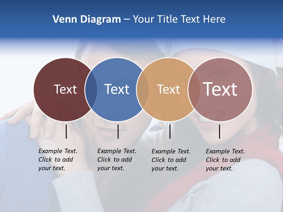 Christmas Face Couple PowerPoint Template