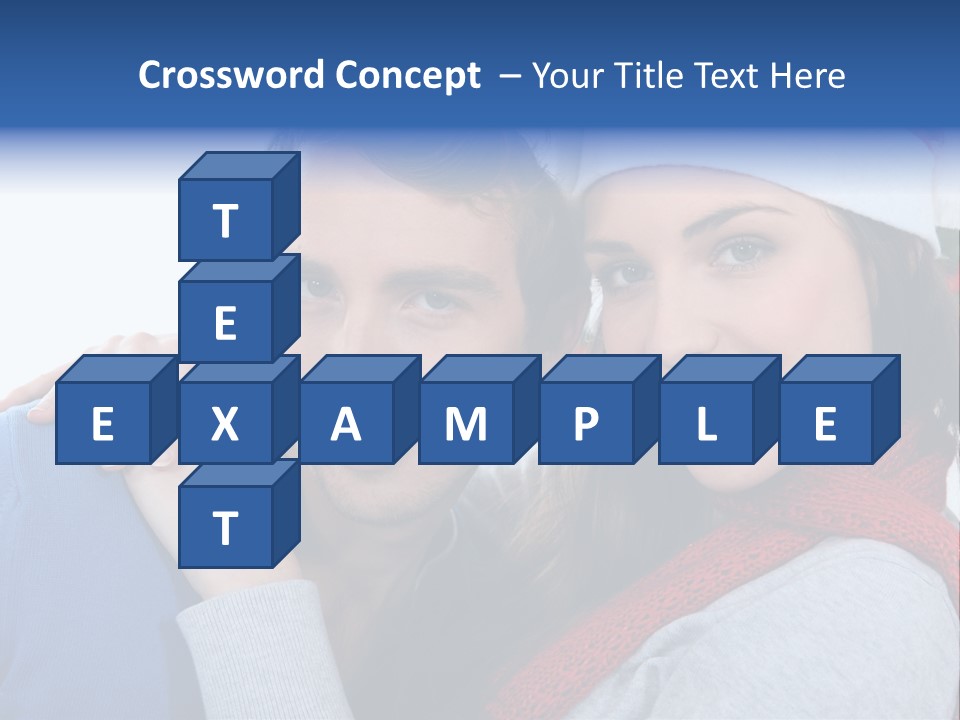 Christmas Face Couple PowerPoint Template