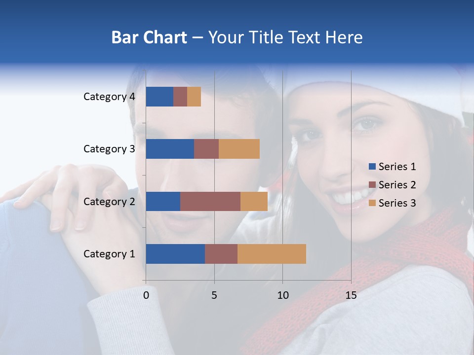 Christmas Face Couple PowerPoint Template
