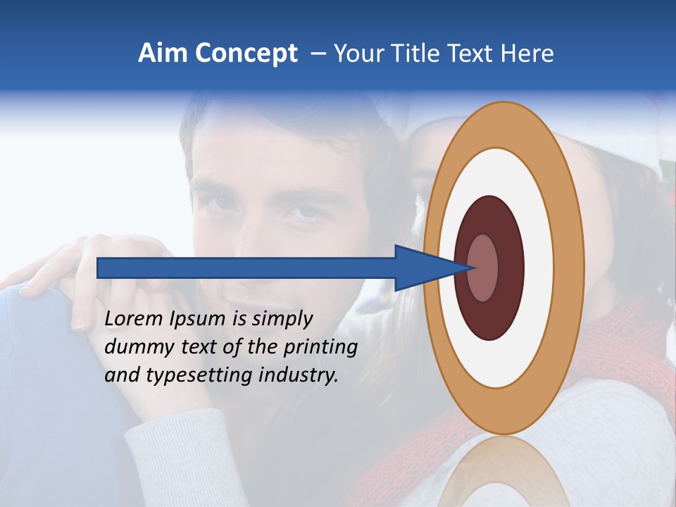 Christmas Face Couple PowerPoint Template