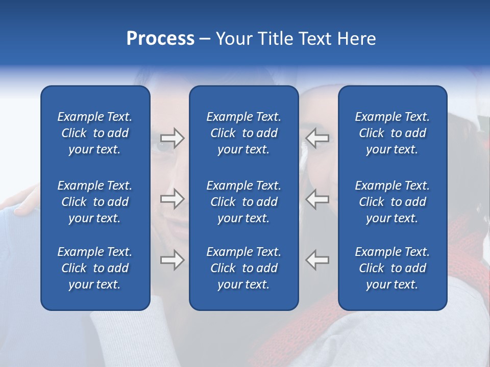 Christmas Face Couple PowerPoint Template