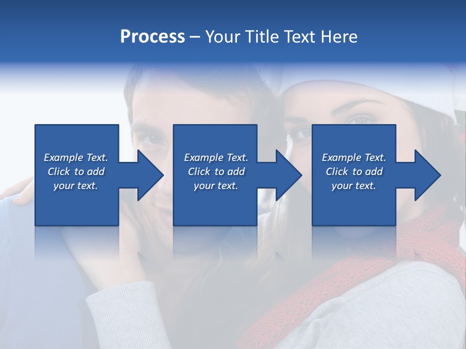 Christmas Face Couple PowerPoint Template
