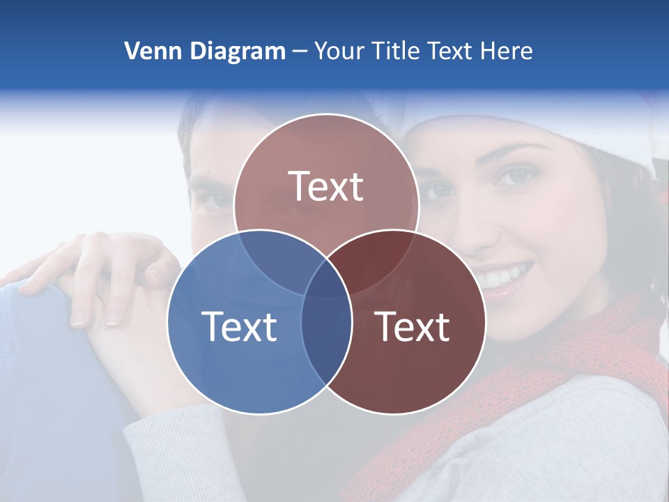 Christmas Face Couple PowerPoint Template