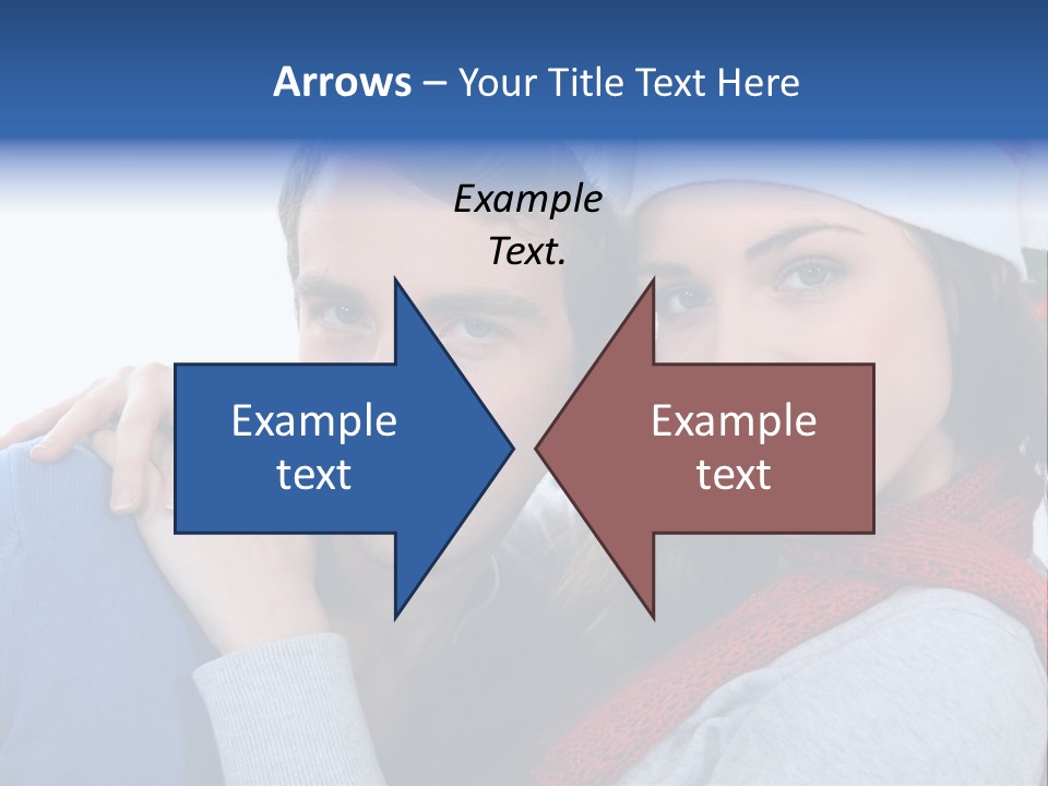 Christmas Face Couple PowerPoint Template