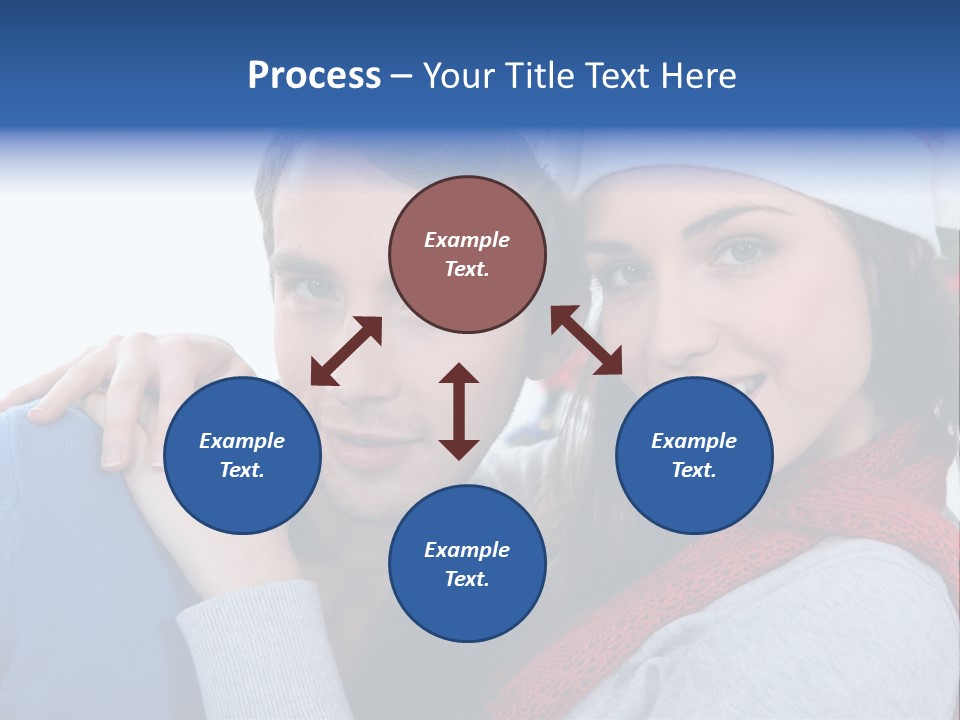 Christmas Face Couple PowerPoint Template