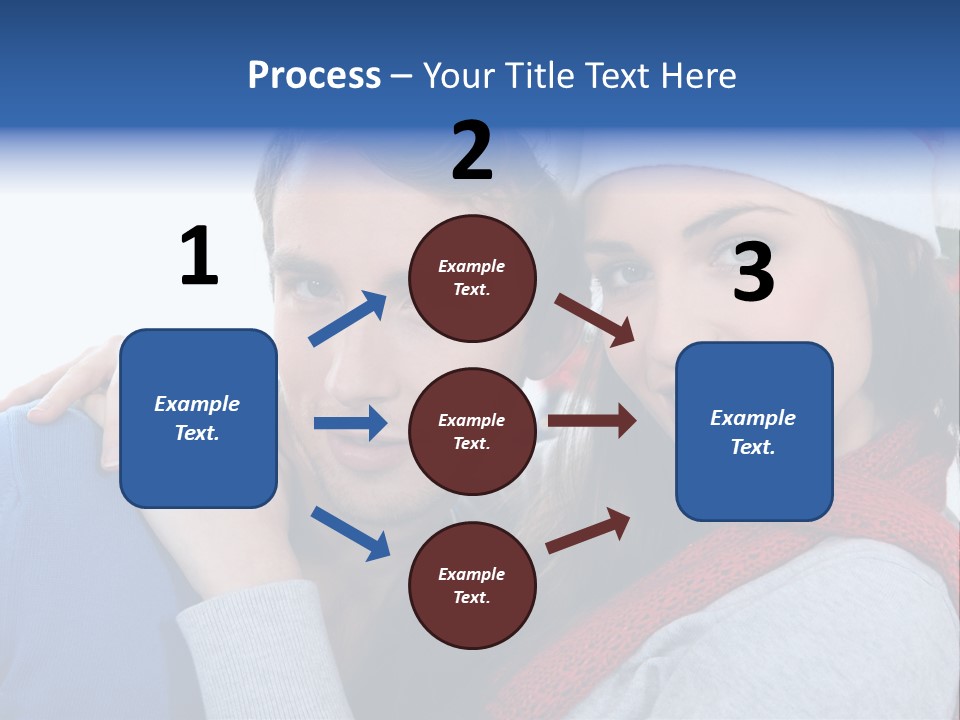 Christmas Face Couple PowerPoint Template