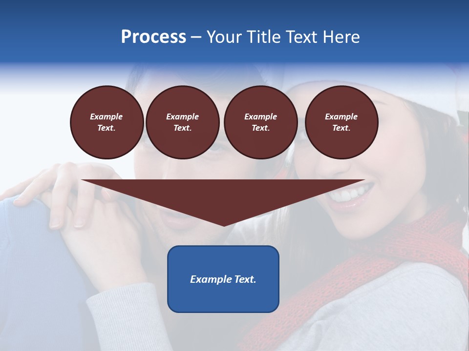 Christmas Face Couple PowerPoint Template