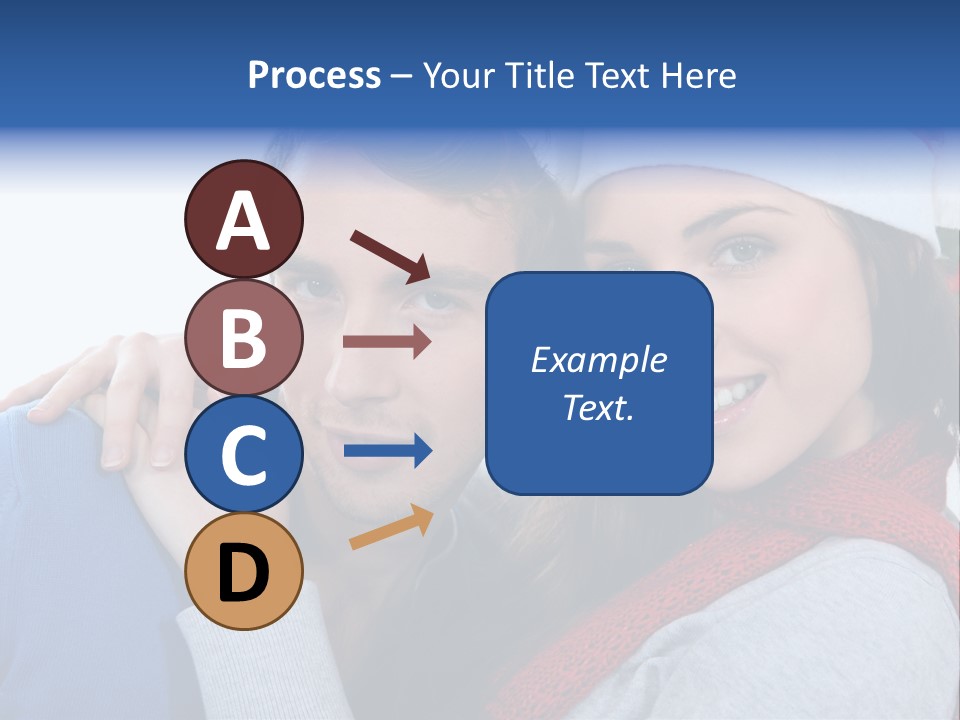 Christmas Face Couple PowerPoint Template