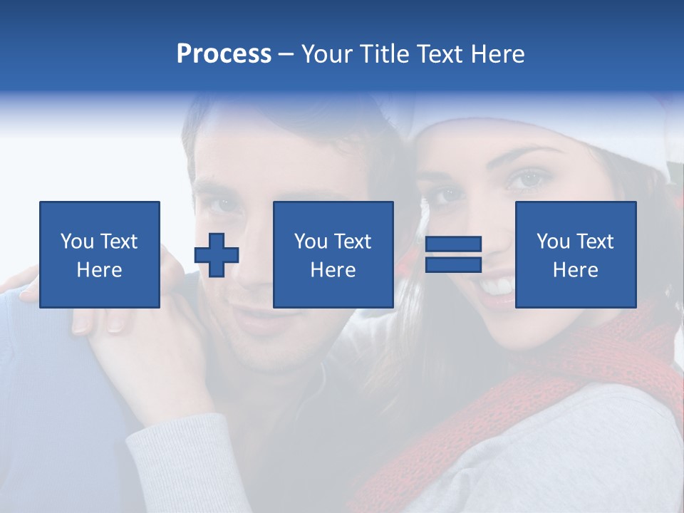 Christmas Face Couple PowerPoint Template