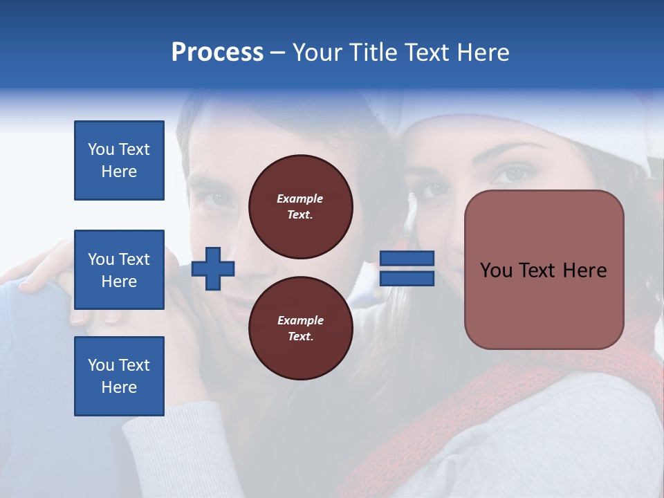 Christmas Face Couple PowerPoint Template