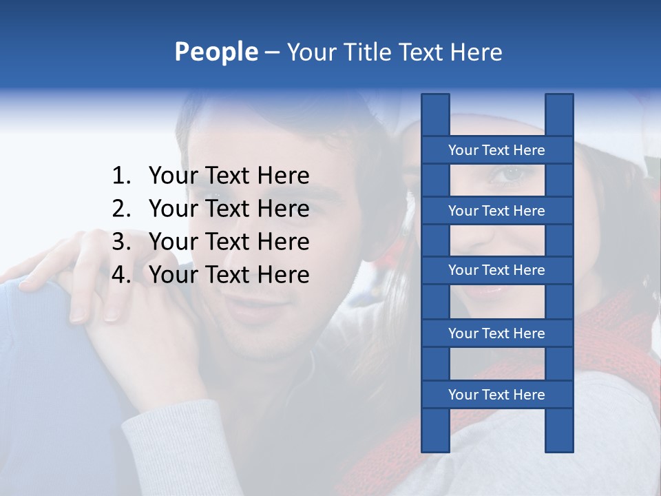 Christmas Face Couple PowerPoint Template