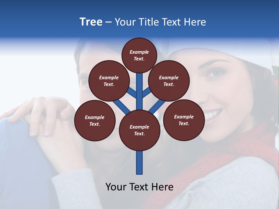 Christmas Face Couple PowerPoint Template