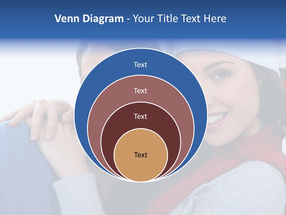 Christmas Face Couple PowerPoint Template