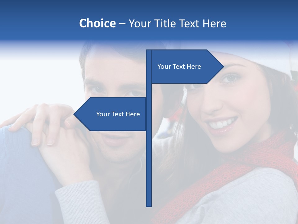 Christmas Face Couple PowerPoint Template