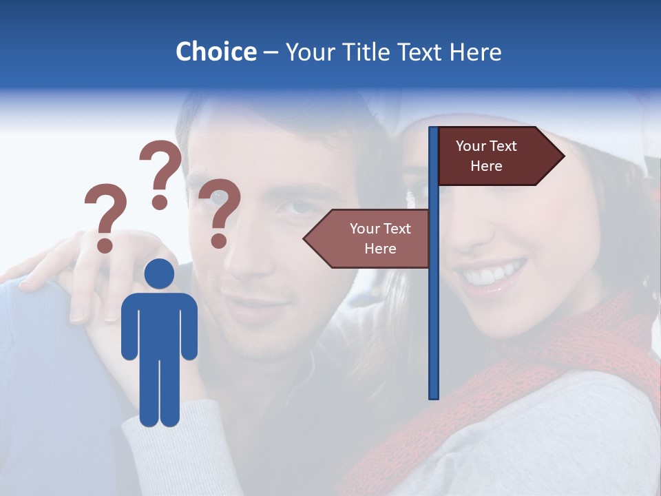 Christmas Face Couple PowerPoint Template