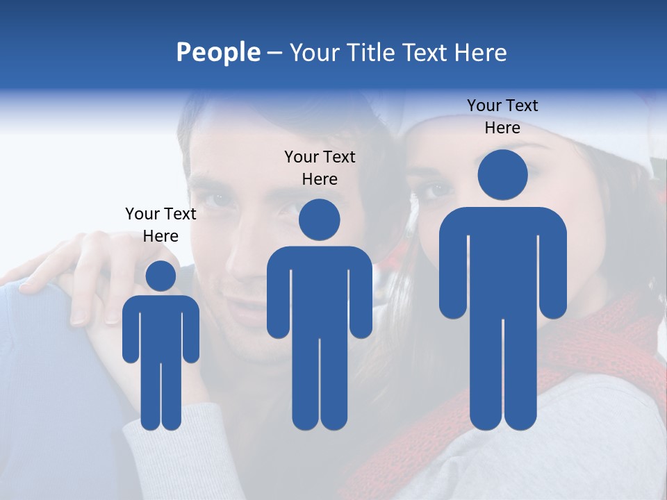 Christmas Face Couple PowerPoint Template