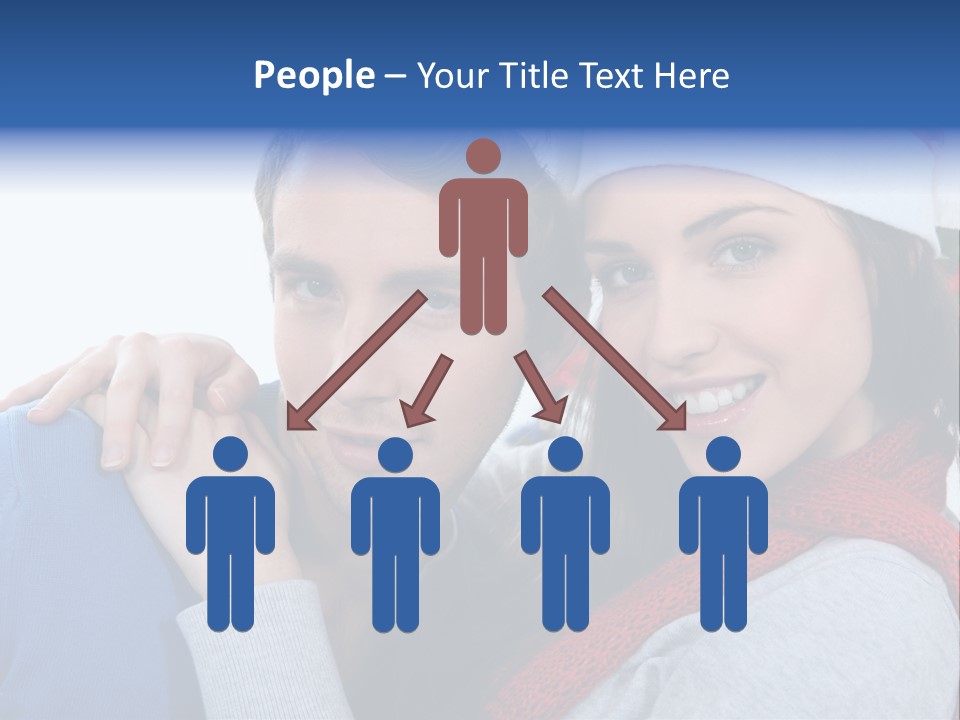 Christmas Face Couple PowerPoint Template