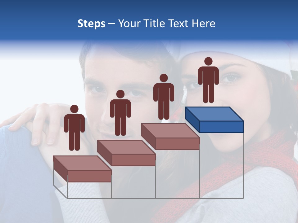 Christmas Face Couple PowerPoint Template