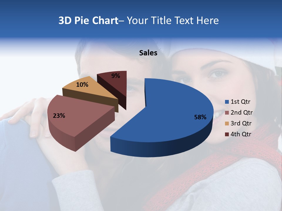 Christmas Face Couple PowerPoint Template