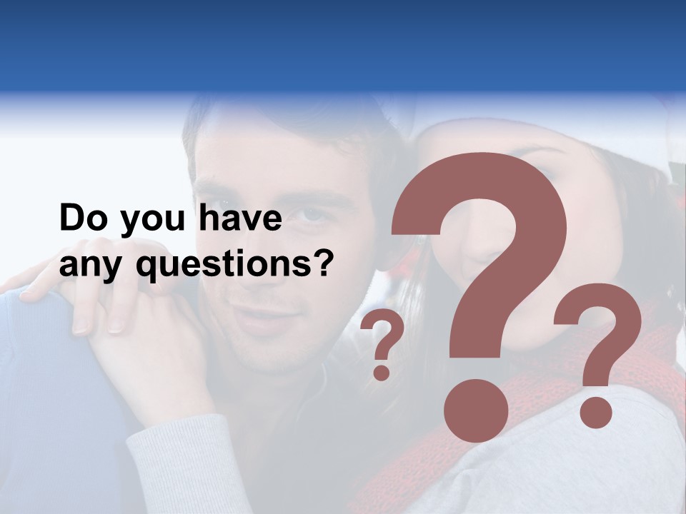 Christmas Face Couple PowerPoint Template