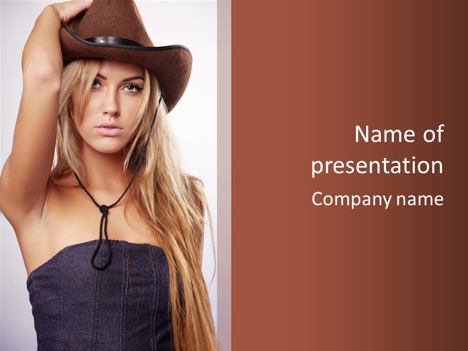 Western Blond Lifestyle PowerPoint Template