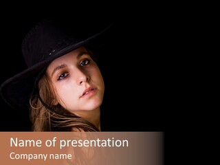 Posing Cowboy Fashion PowerPoint Template