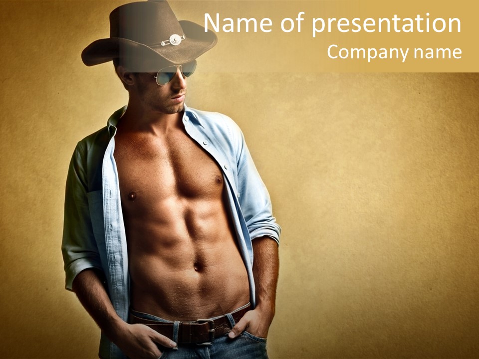 Texture Male Boy PowerPoint Template