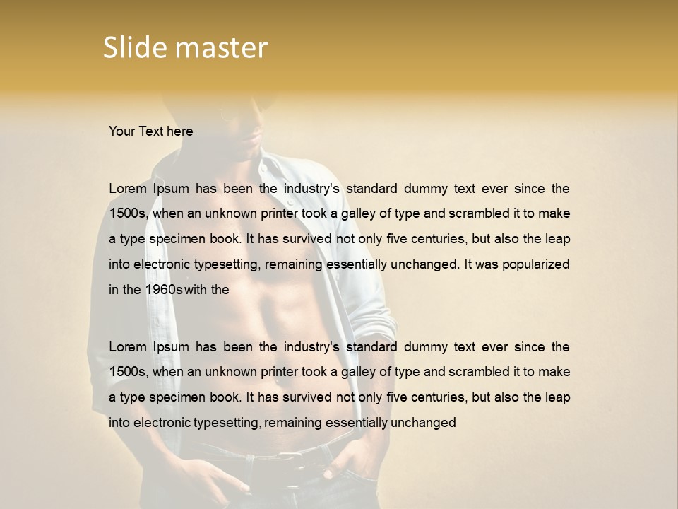 Texture Male Boy PowerPoint Template