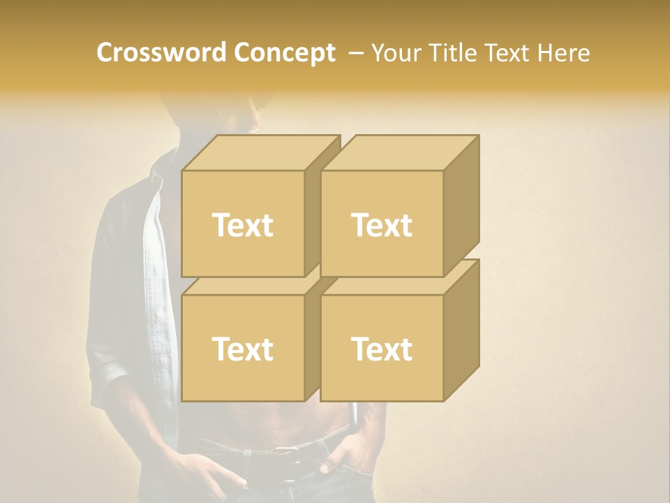 Texture Male Boy PowerPoint Template