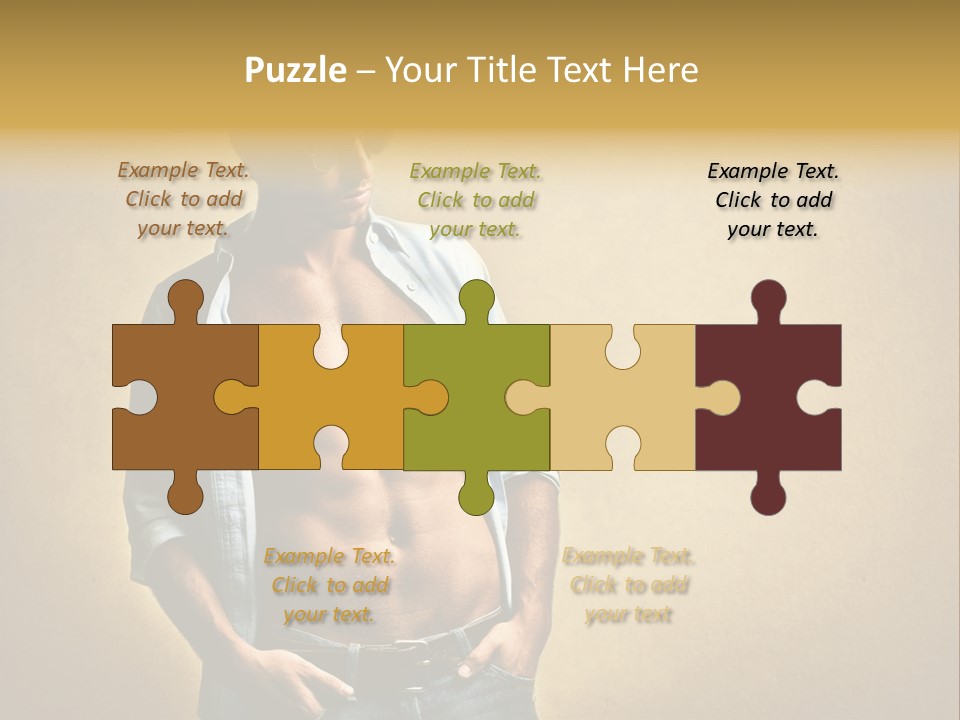 Texture Male Boy PowerPoint Template