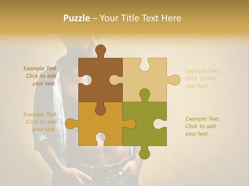 Texture Male Boy PowerPoint Template