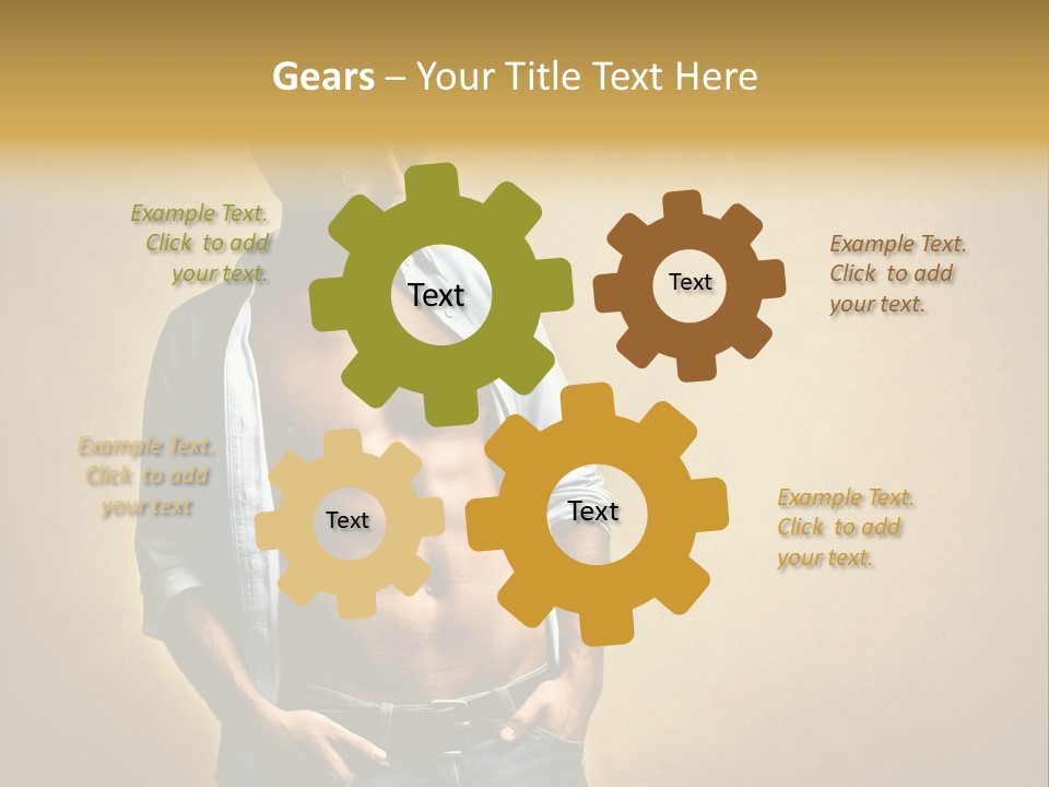 Texture Male Boy PowerPoint Template