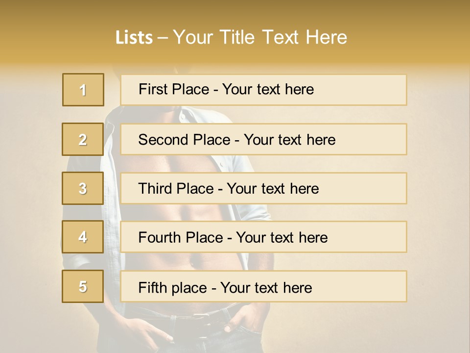 Texture Male Boy PowerPoint Template