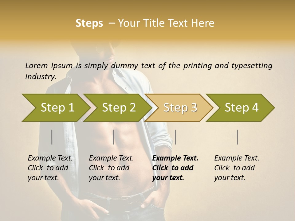 Texture Male Boy PowerPoint Template