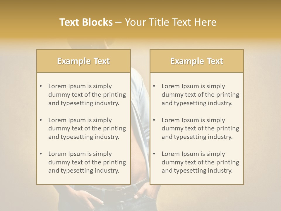 Texture Male Boy PowerPoint Template