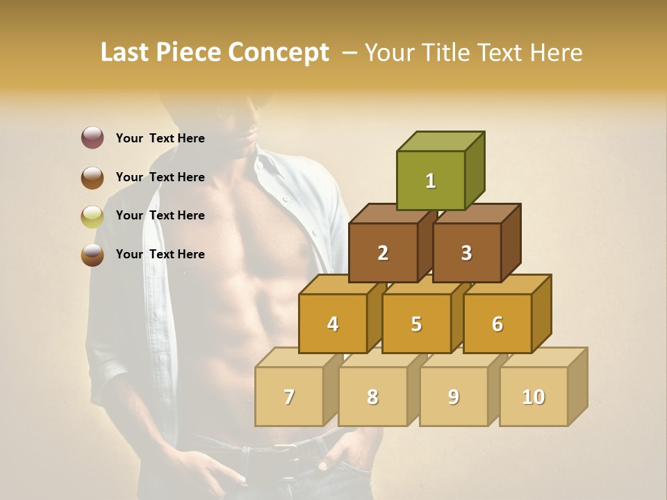 Texture Male Boy PowerPoint Template
