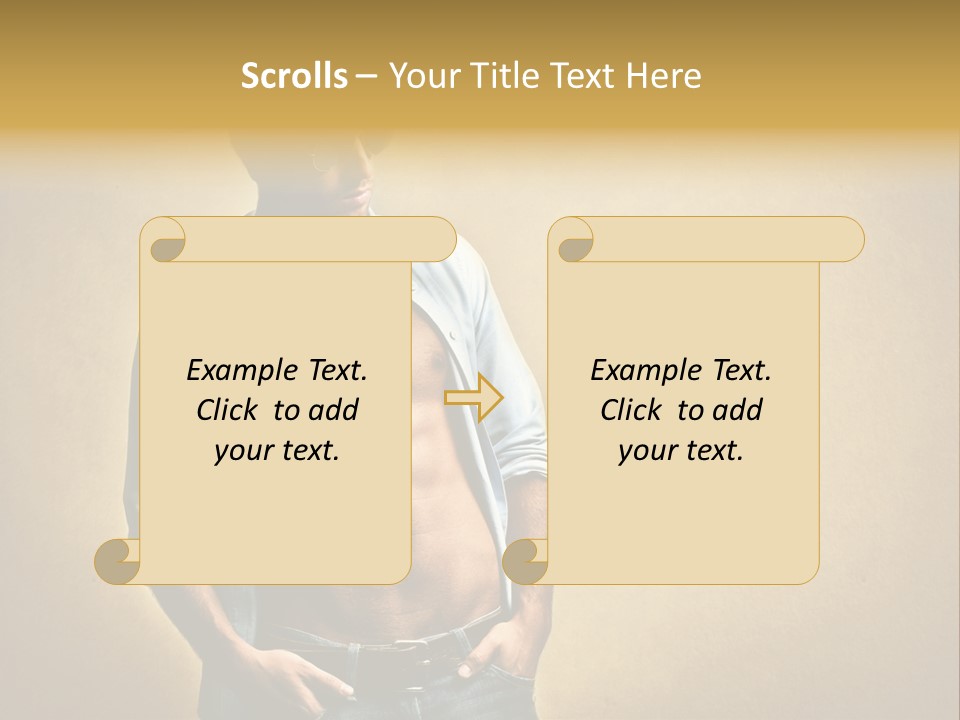 Texture Male Boy PowerPoint Template