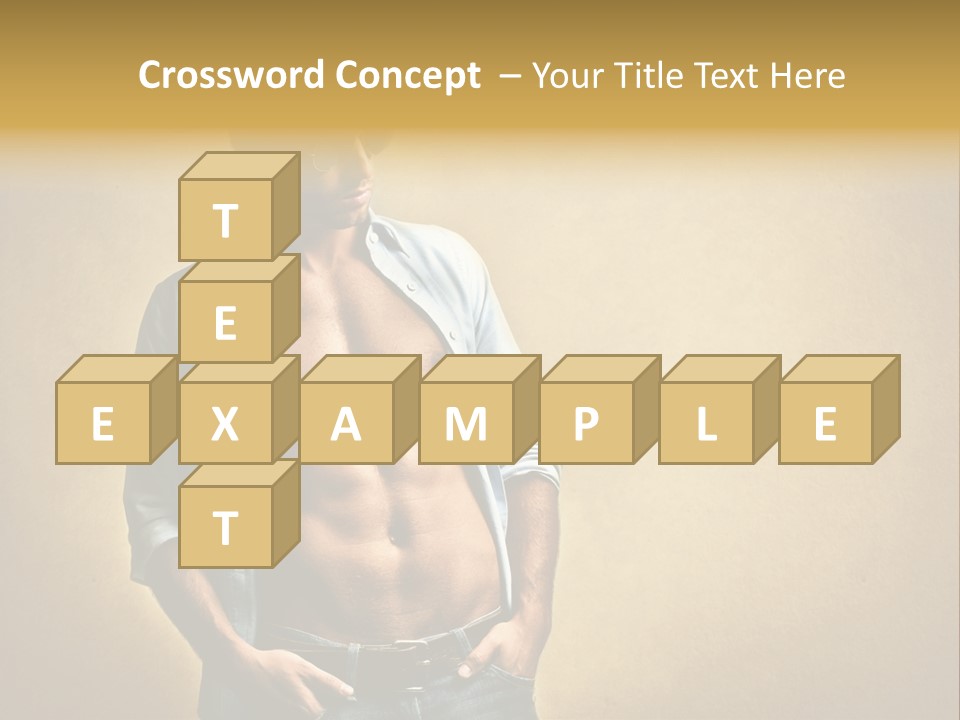 Texture Male Boy PowerPoint Template