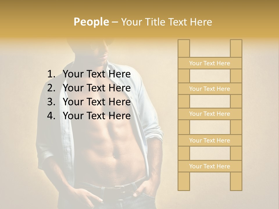 Texture Male Boy PowerPoint Template