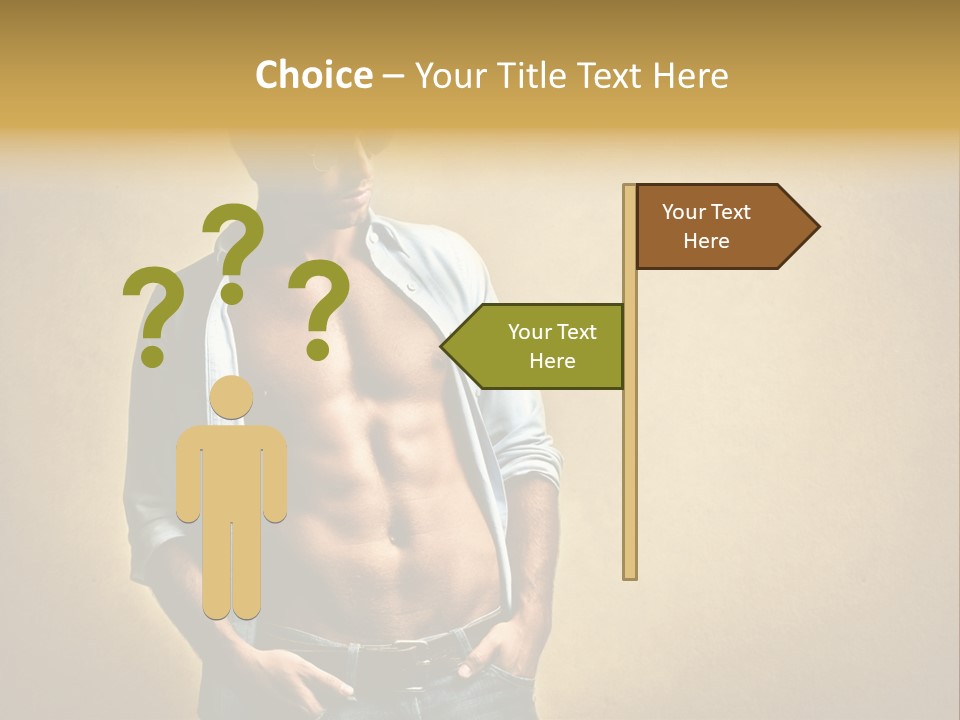 Texture Male Boy PowerPoint Template