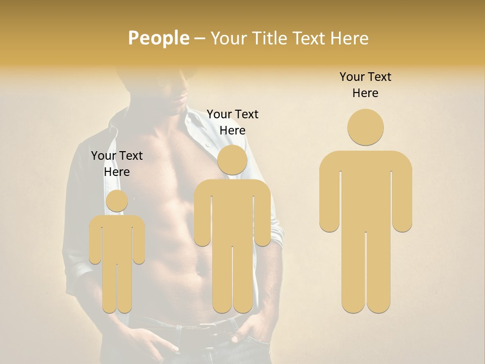 Texture Male Boy PowerPoint Template