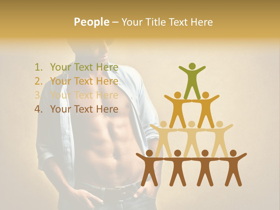 Texture Male Boy PowerPoint Template