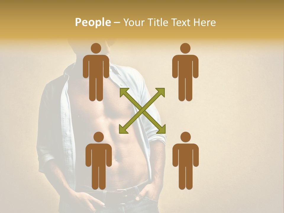 Texture Male Boy PowerPoint Template