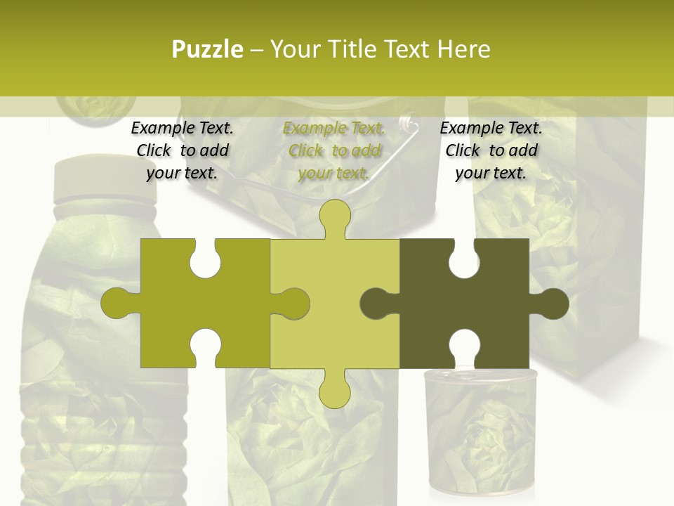 Vert Collection Conditionnement PowerPoint Template