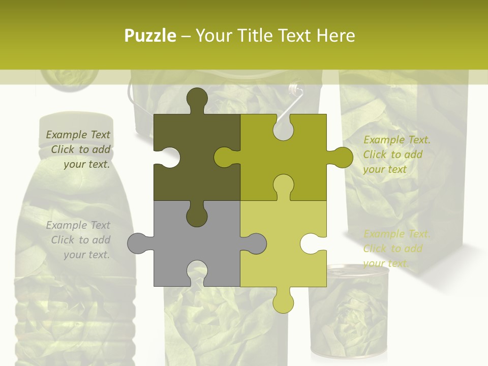 Vert Collection Conditionnement PowerPoint Template