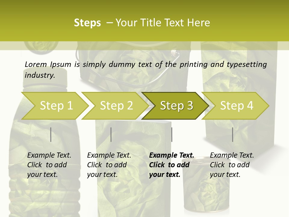 Vert Collection Conditionnement PowerPoint Template