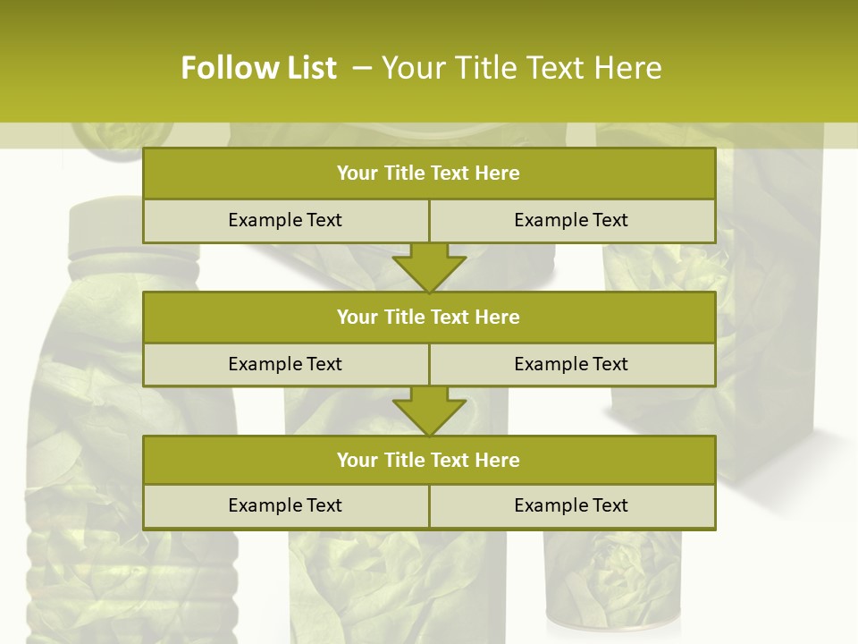 Vert Collection Conditionnement PowerPoint Template