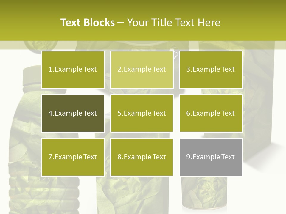 Vert Collection Conditionnement PowerPoint Template