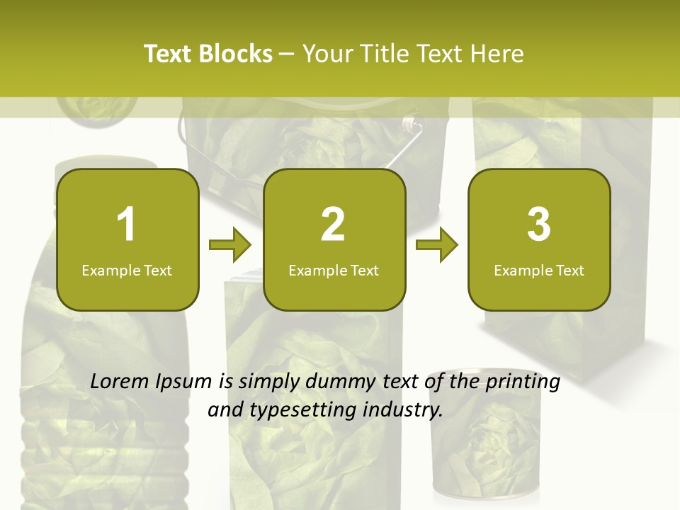 Vert Collection Conditionnement PowerPoint Template