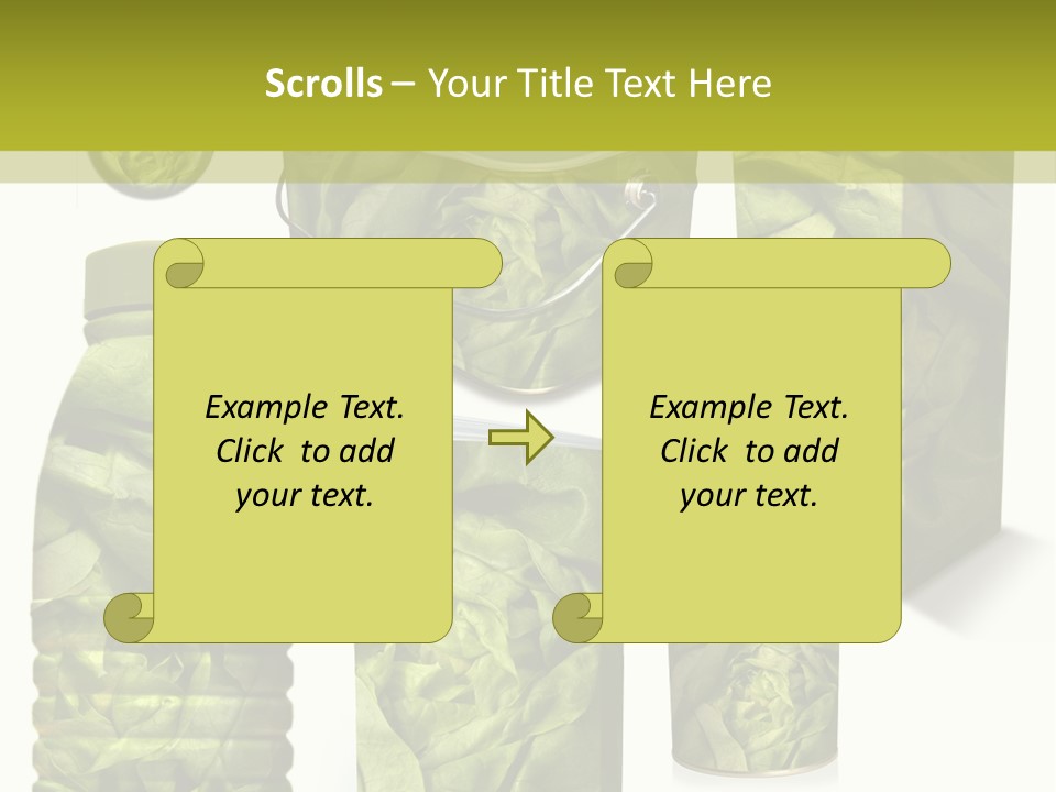 Vert Collection Conditionnement PowerPoint Template